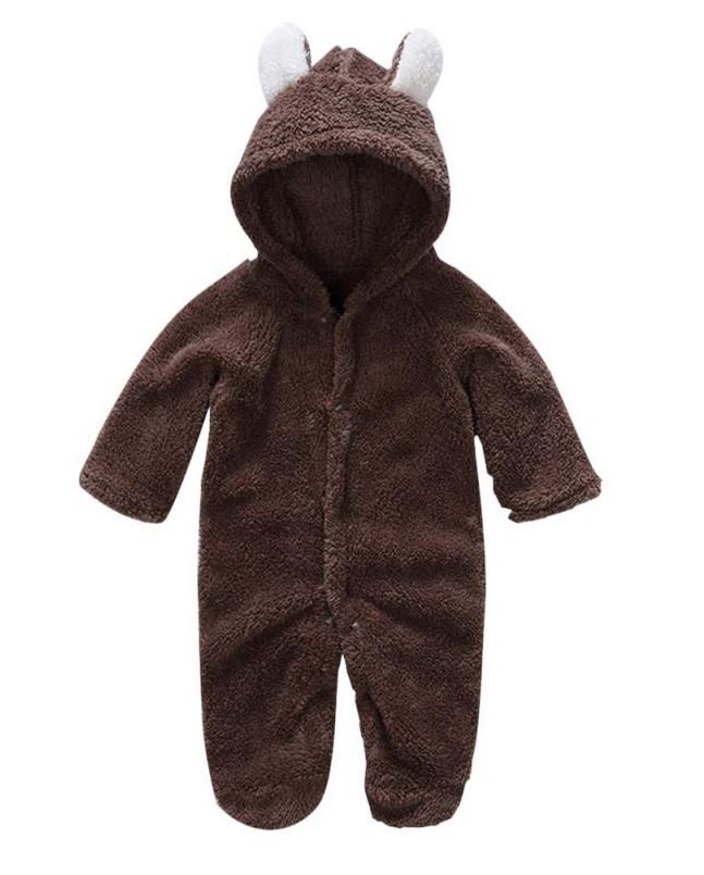 Baby Fuzzy Fleece Pajama Romper Onesie On Sale Now